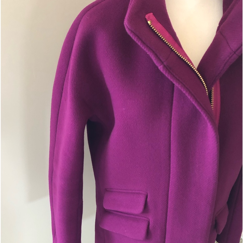 J.Crew Stadium Cloth Cocoon coat nello gori plum/eggplant 4
